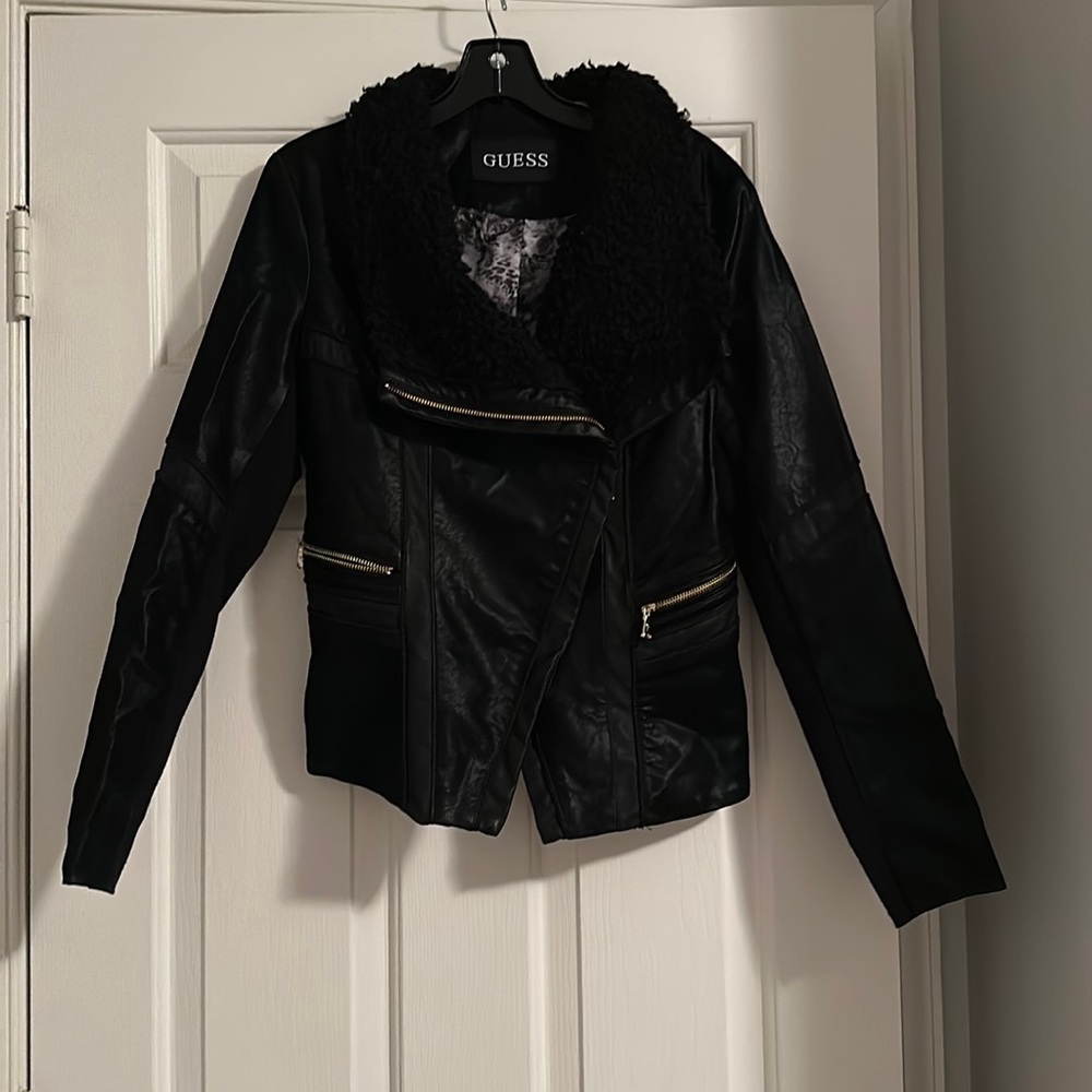 GUESS - faux leather moto jacket